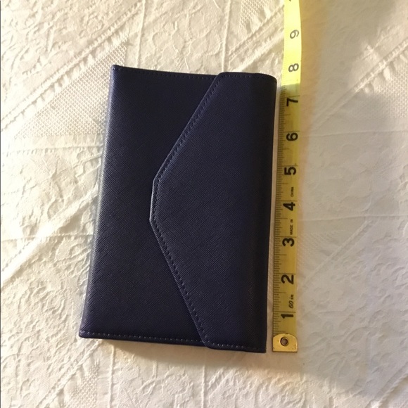 Navy Blue PVC Travel Wallet - Picture 6 of 7